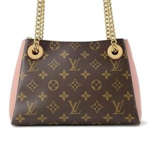 Louis Vuitton Chain Shoulder Bag Monogram Calf Leather Surene Pink